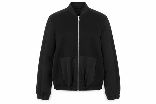 Womens UK Size 8 Topshop Black Bomber Jacket
