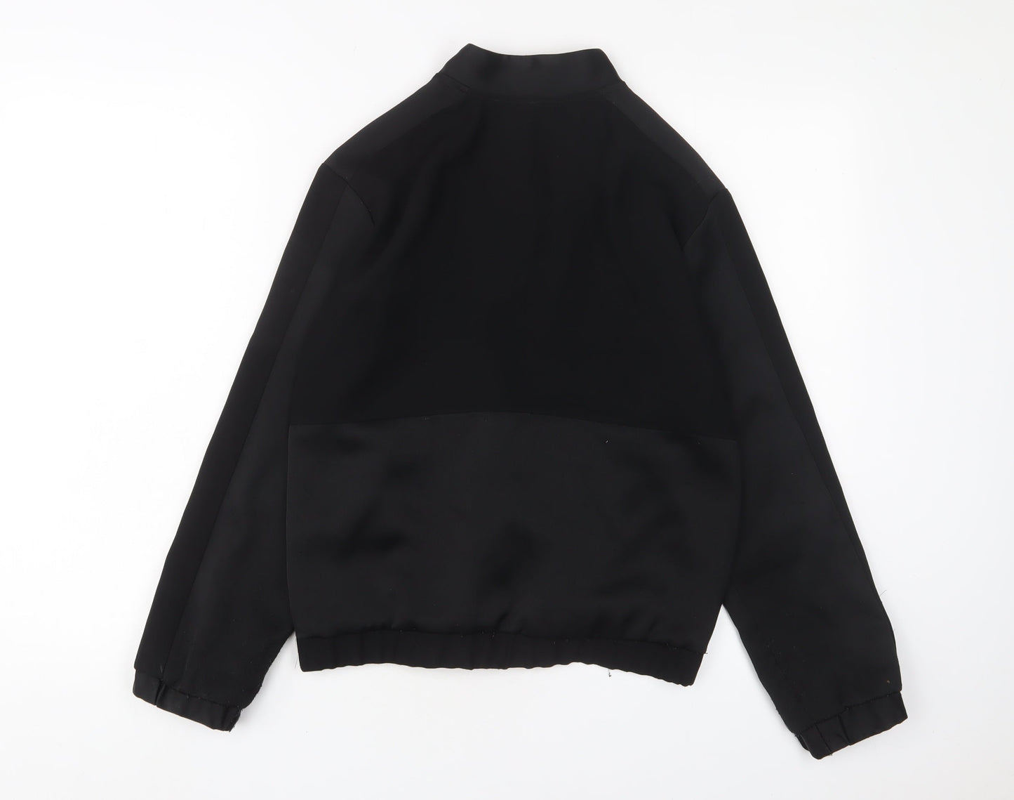 Womens UK Size 8 Topshop Black Bomber Jacket