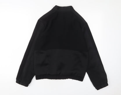 Womens UK Size 8 Topshop Black Bomber Jacket
