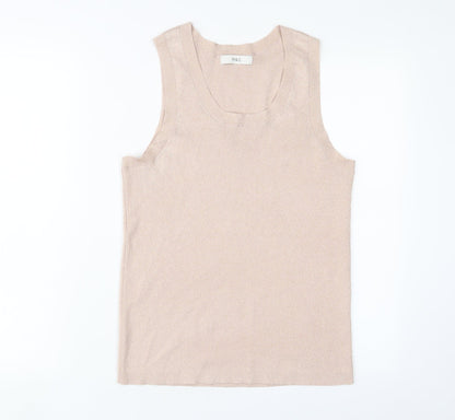 Womens UK Size 14 Marks and Spencer Beige Basic Tank