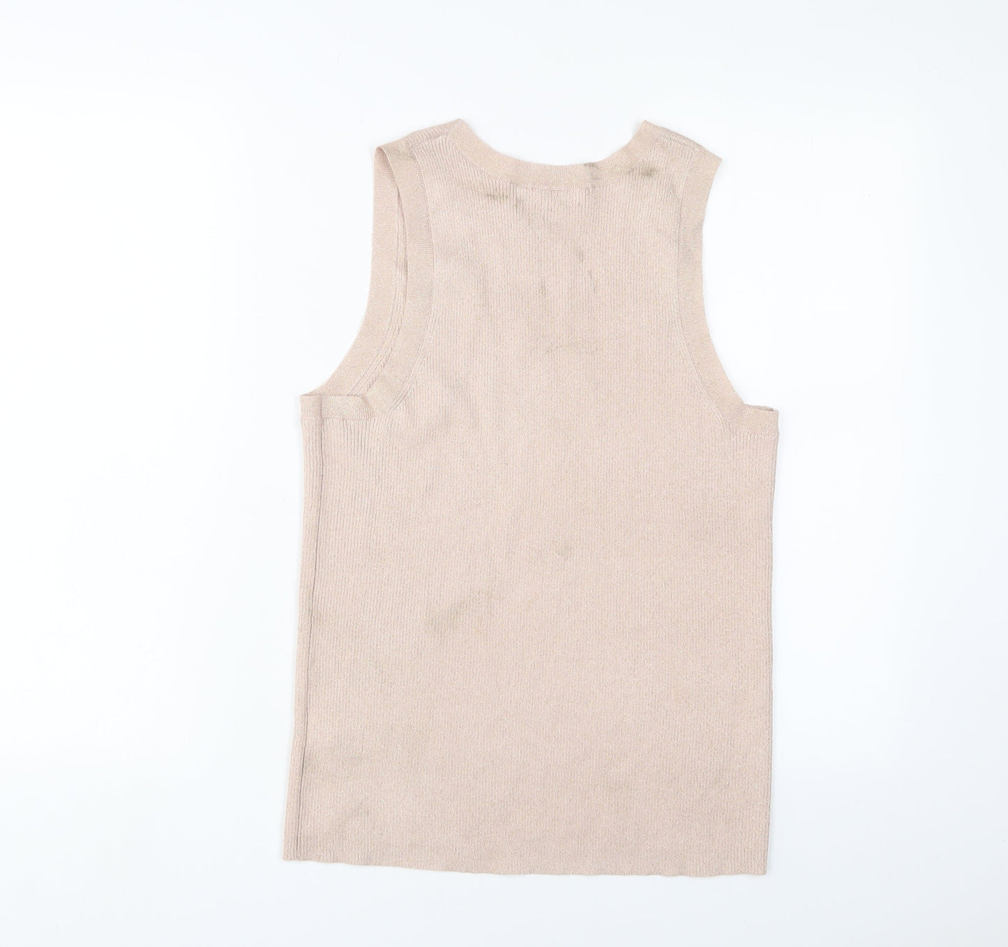 Womens UK Size 14 Marks and Spencer Beige Basic Tank