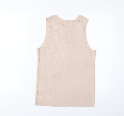 Womens UK Size 14 Marks and Spencer Beige Basic Tank