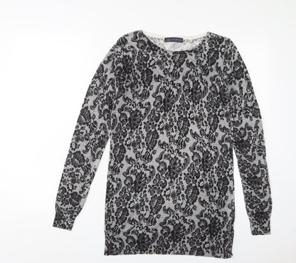Womens UK Size 10 Marks and Spencer Black Tunic Jumper