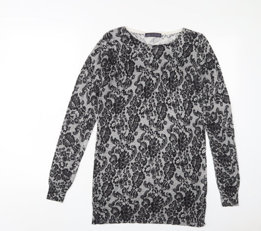 Womens UK Size 10 Marks and Spencer Black Tunic Jumper