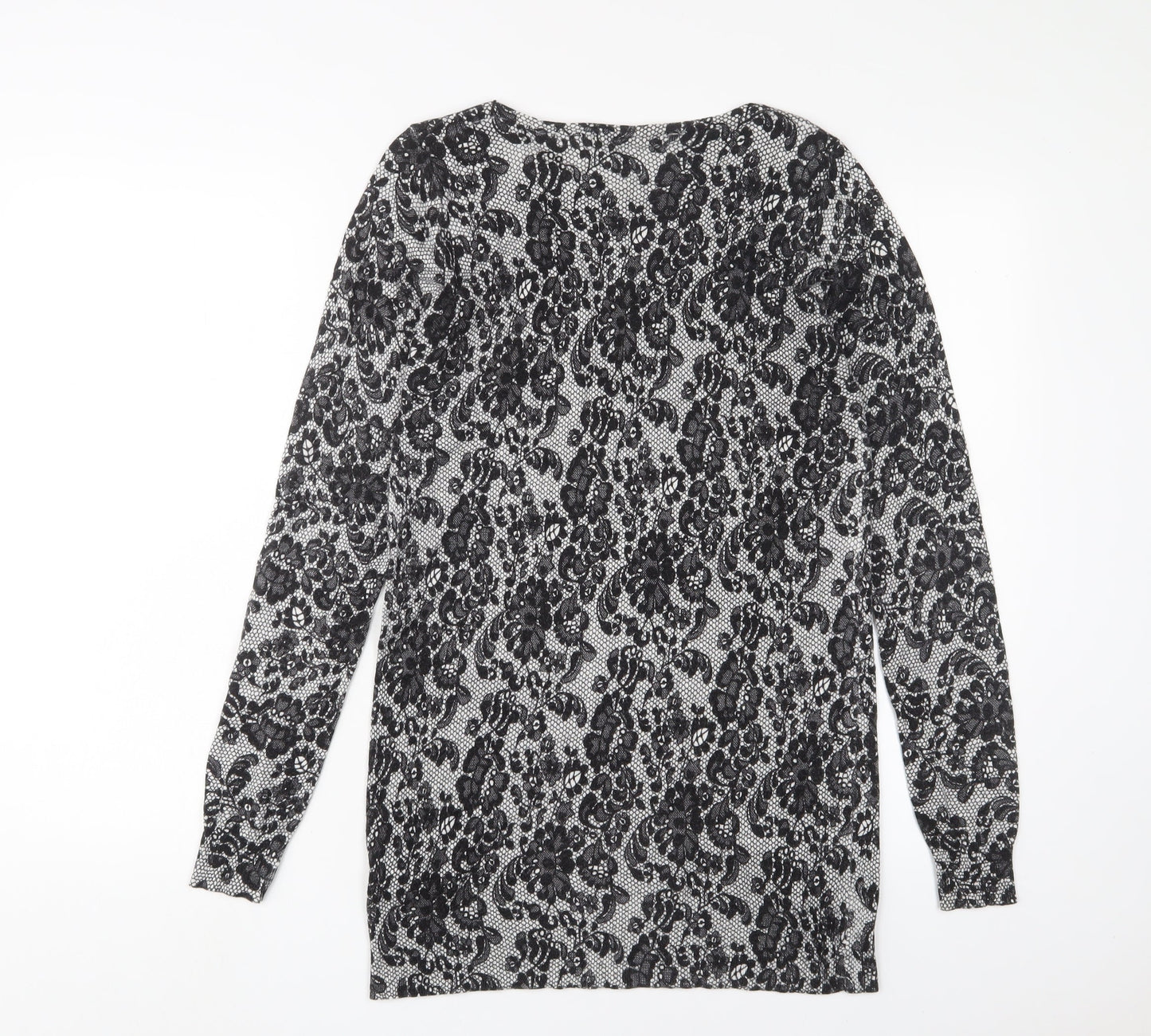 Womens UK Size 10 Marks and Spencer Black Tunic Jumper