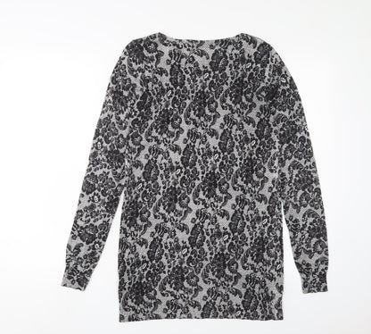 Womens UK Size 10 Marks and Spencer Black Tunic Jumper