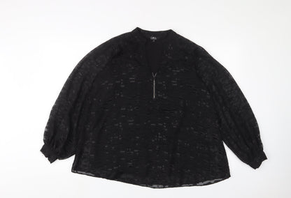 Womens UK Size 8 Julien Macdonald Black Basic Blouse