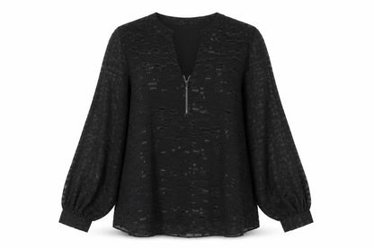 Womens UK Size 8 Julien Macdonald Black Basic Blouse