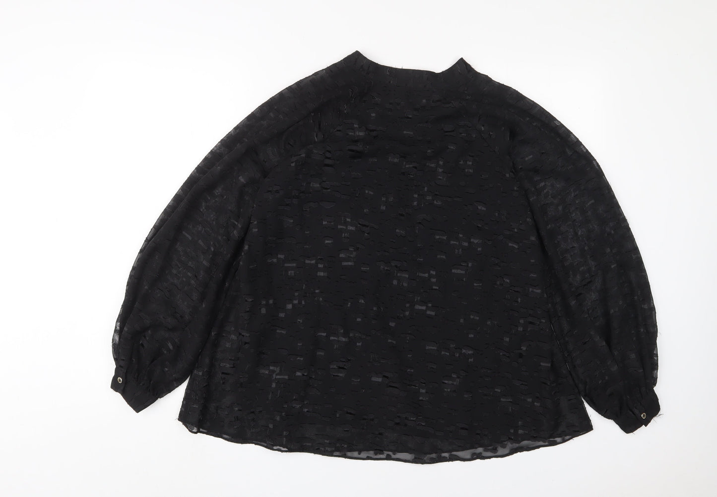 Womens UK Size 8 Julien Macdonald Black Basic Blouse