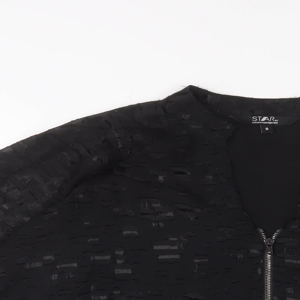 Womens UK Size 8 Julien Macdonald Black Basic Blouse