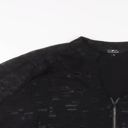 Womens UK Size 8 Julien Macdonald Black Basic Blouse
