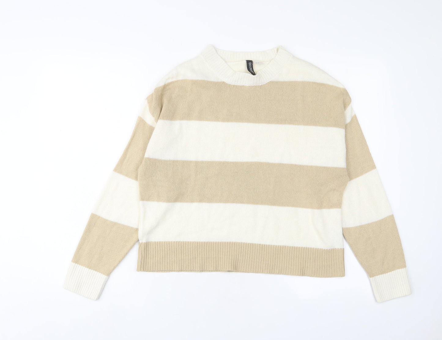 Womens UK Size XS H&M Beige Pullover Jumper