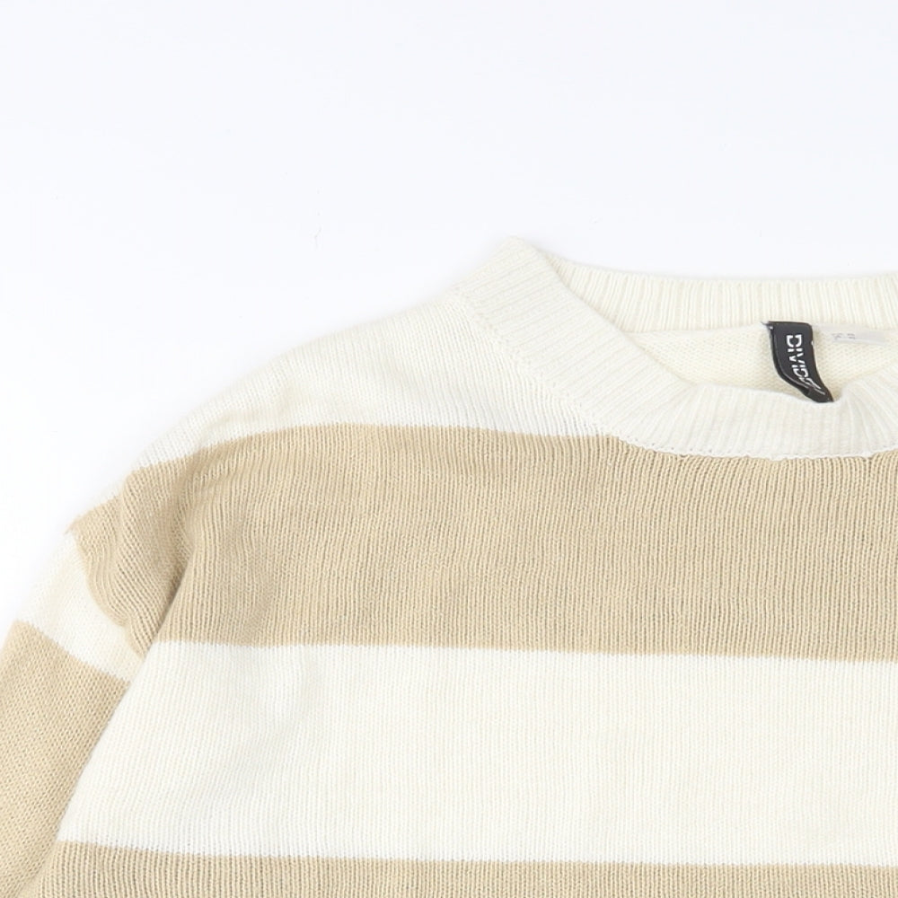 Womens UK Size XS H&M Beige Pullover Jumper