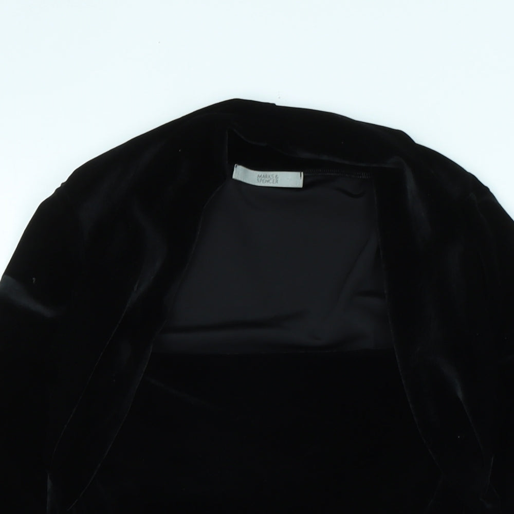 Womens UK Size 14 Marks and Spencer Black Jersey Blouse