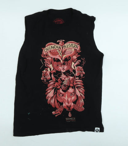 Trip house company Mens Black Cotton T-Shirt Size S Crew Neck - Logo -CHENCHA PALOOZA
