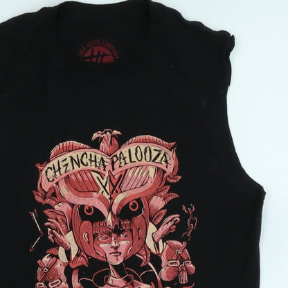 Trip house company Mens Black Cotton T-Shirt Size S Crew Neck - Logo -CHENCHA PALOOZA