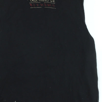 Trip house company Mens Black Cotton T-Shirt Size S Crew Neck - Logo -CHENCHA PALOOZA