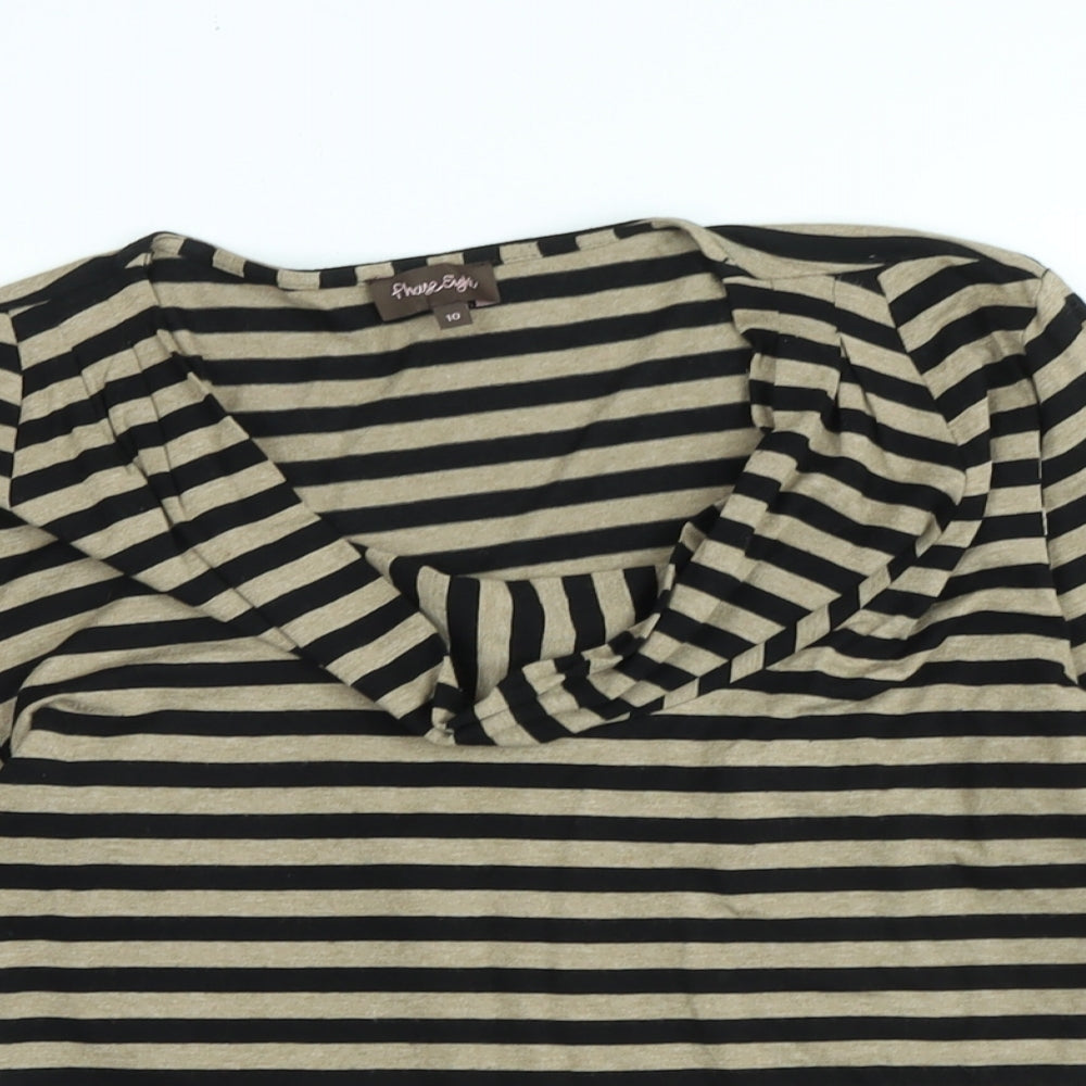 Womens UK Size 10 Phase Eight Black Jersey T-Shirt