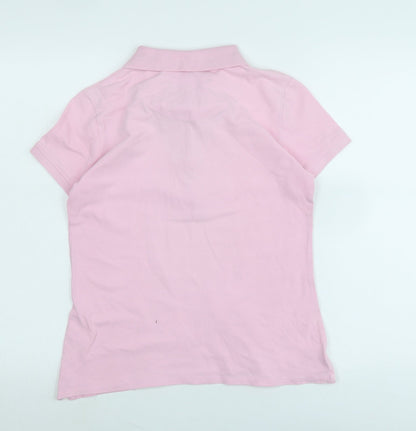 Womens UK Size 10 Crew Clothing Pink Basic Polo