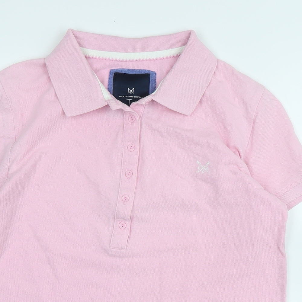 Womens UK Size 10 Crew Clothing Pink Basic Polo
