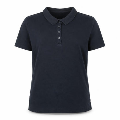 Womens UK Size S Lands End Black Basic Polo