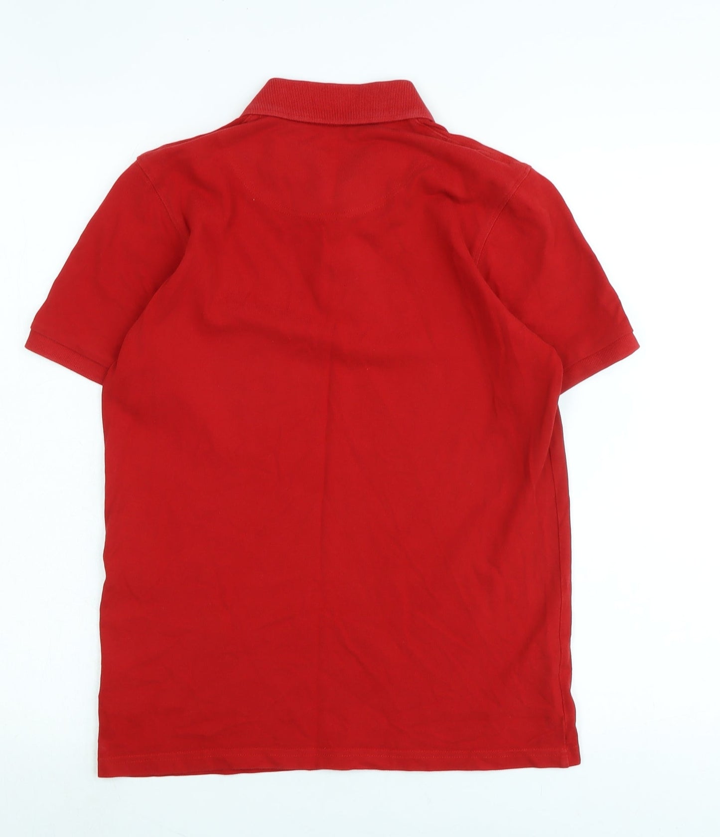 Timberland Mens Red Cotton Polo Size M Collared - Logo