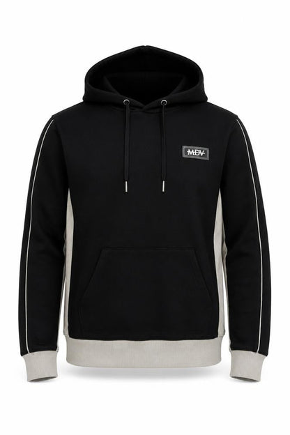 MDV Mens Black Cotton Pullover Hoodie Size S - Logo