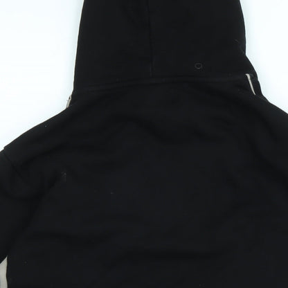 MDV Mens Black Cotton Pullover Hoodie Size S - Logo