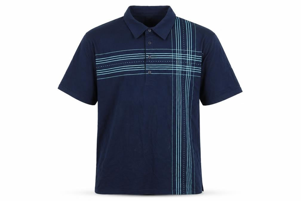 Pegasus Mens Blue Cotton Polo Size L Collared - Logo