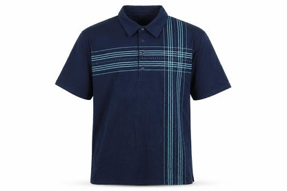 Pegasus Mens Blue Cotton Polo Size L Collared - Logo