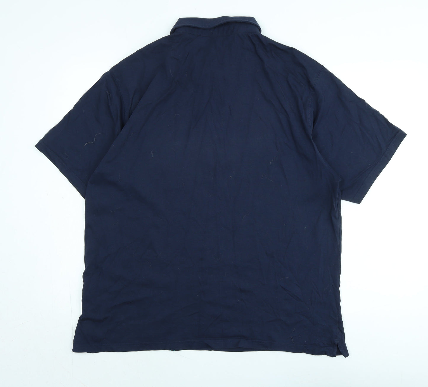 Pegasus Mens Blue Cotton Polo Size L Collared - Logo