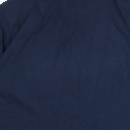 Pegasus Mens Blue Cotton Polo Size L Collared - Logo