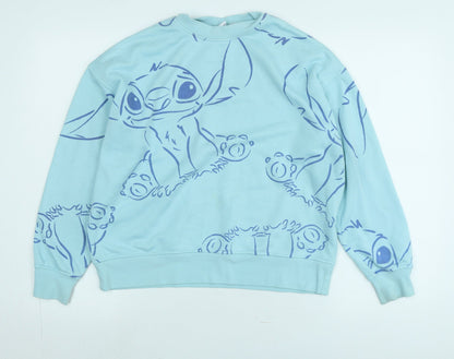 Womens UK Size XS Disney Blue Pullover Sweatshirt