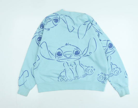 Womens UK Size XS Disney Blue Pullover Sweatshirt