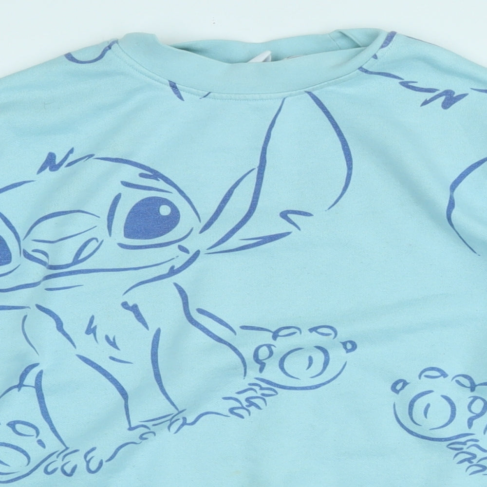Womens UK Size XS Disney Blue Pullover Sweatshirt