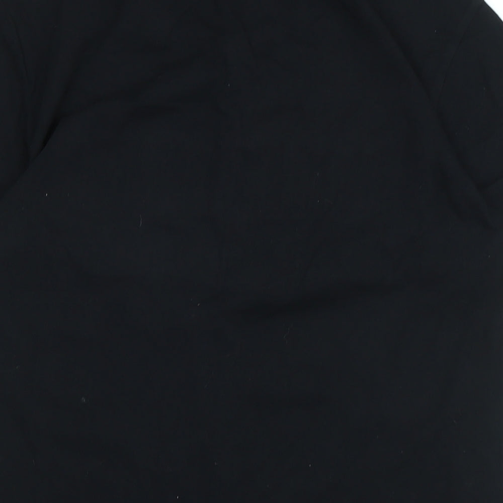 Barcelona Womens Black Cotton Basic T-Shirt Size S Crew Neck - Logo