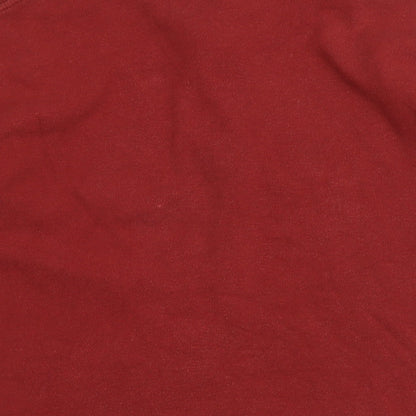 Donnay Mens Red Cotton Polo Size M Collared - Logo