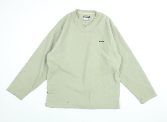 Mens UK Size M Reebok Beige Pullover Sweatshirt