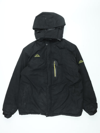 Mens UK Size L Outdoor Sport Black Rain Coat