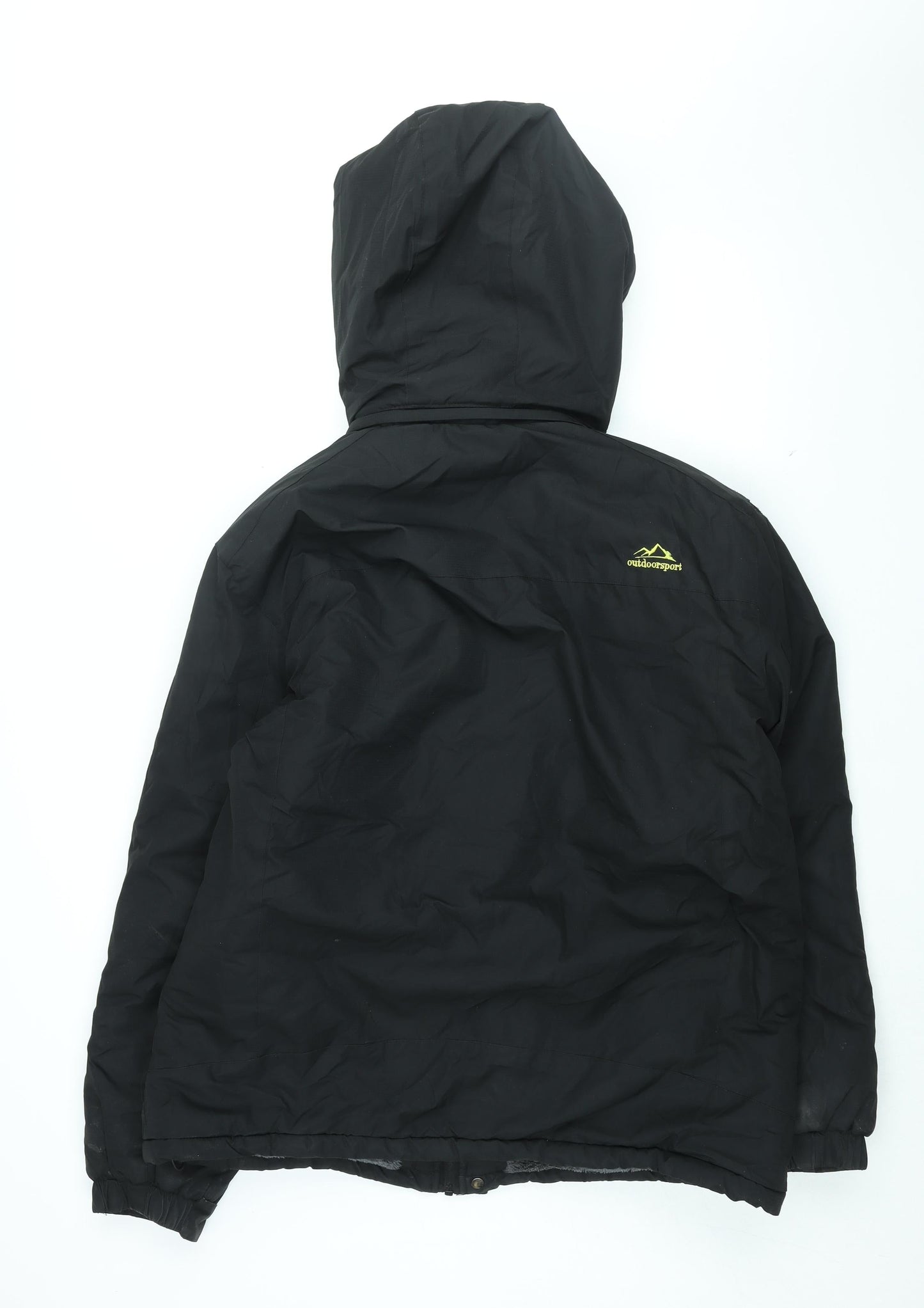 Mens UK Size L Outdoor Sport Black Rain Coat