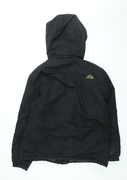 Mens UK Size L Outdoor Sport Black Rain Coat