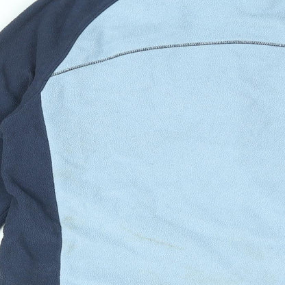 DECATHLON Girls Blue Polyester Full Zip Sweatshirt Size 14-15 Years Zip
