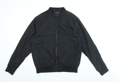 Mens UK Size L Brave Soul Black Bomber Jacket