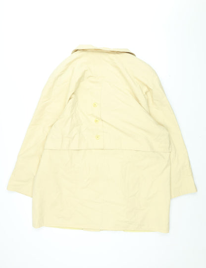 C&A Womens Beige Overcoat Coat Size 14 Button