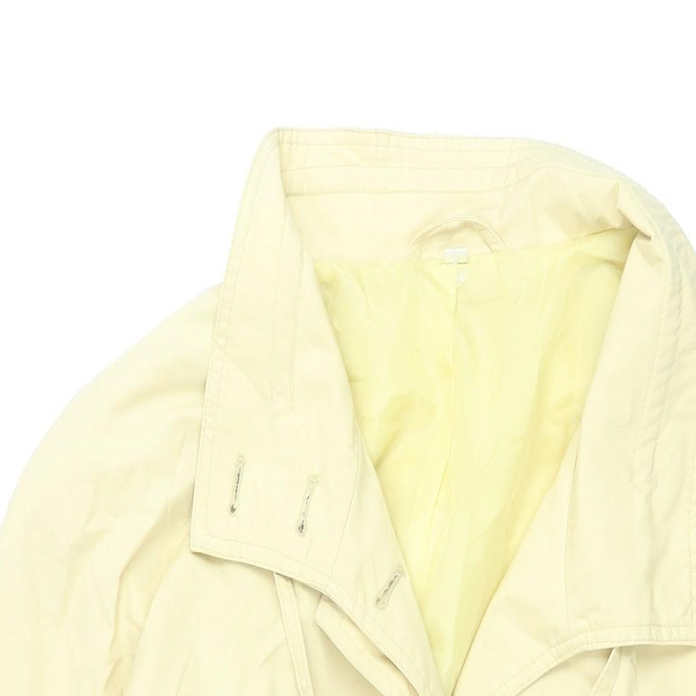 C&A Womens Beige Overcoat Coat Size 14 Button