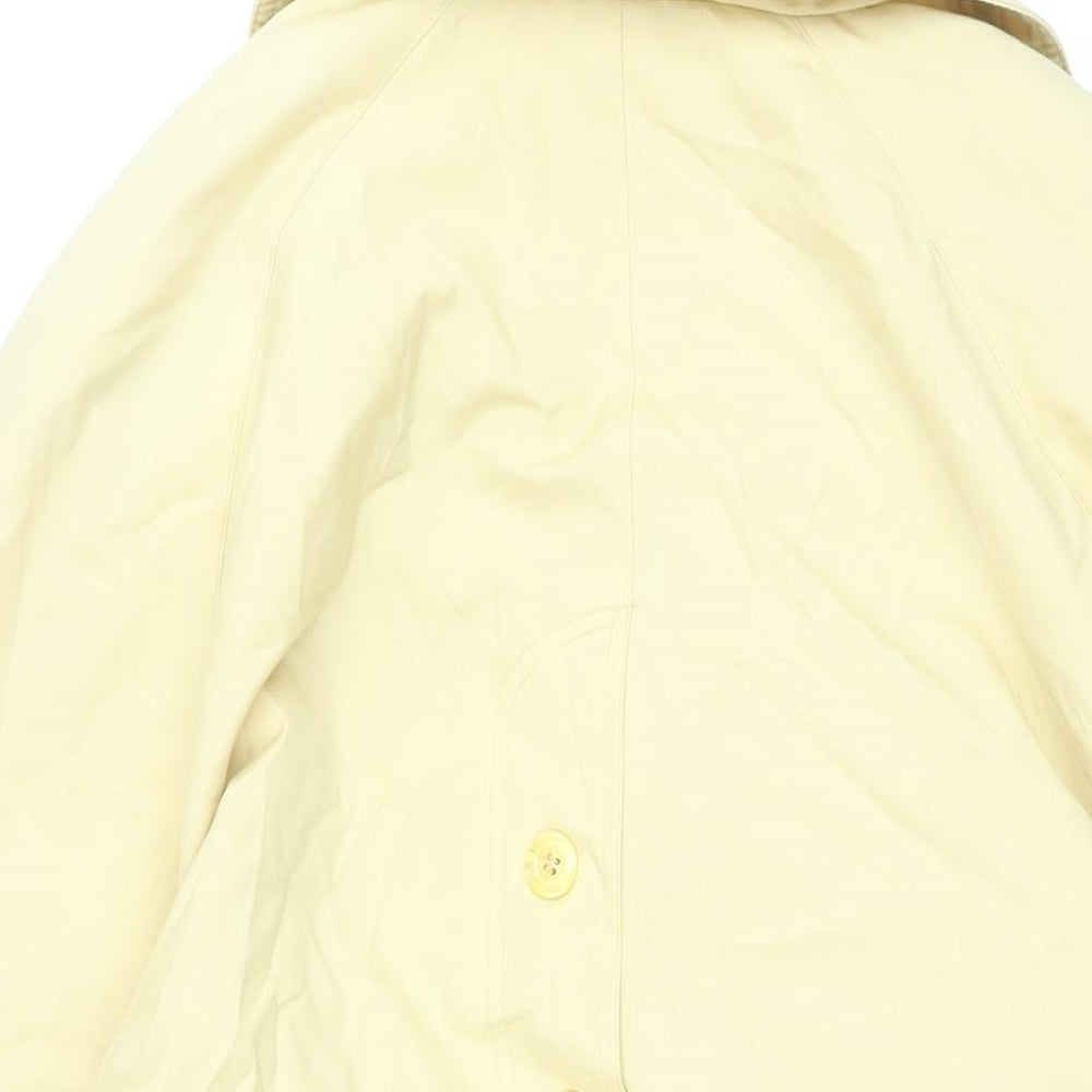 C&A Womens Beige Overcoat Coat Size 14 Button