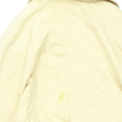 C&A Womens Beige Overcoat Coat Size 14 Button