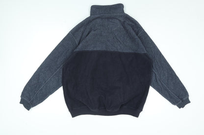 CANDA Mens Blue Polyester Pullover Sweatshirt Size M