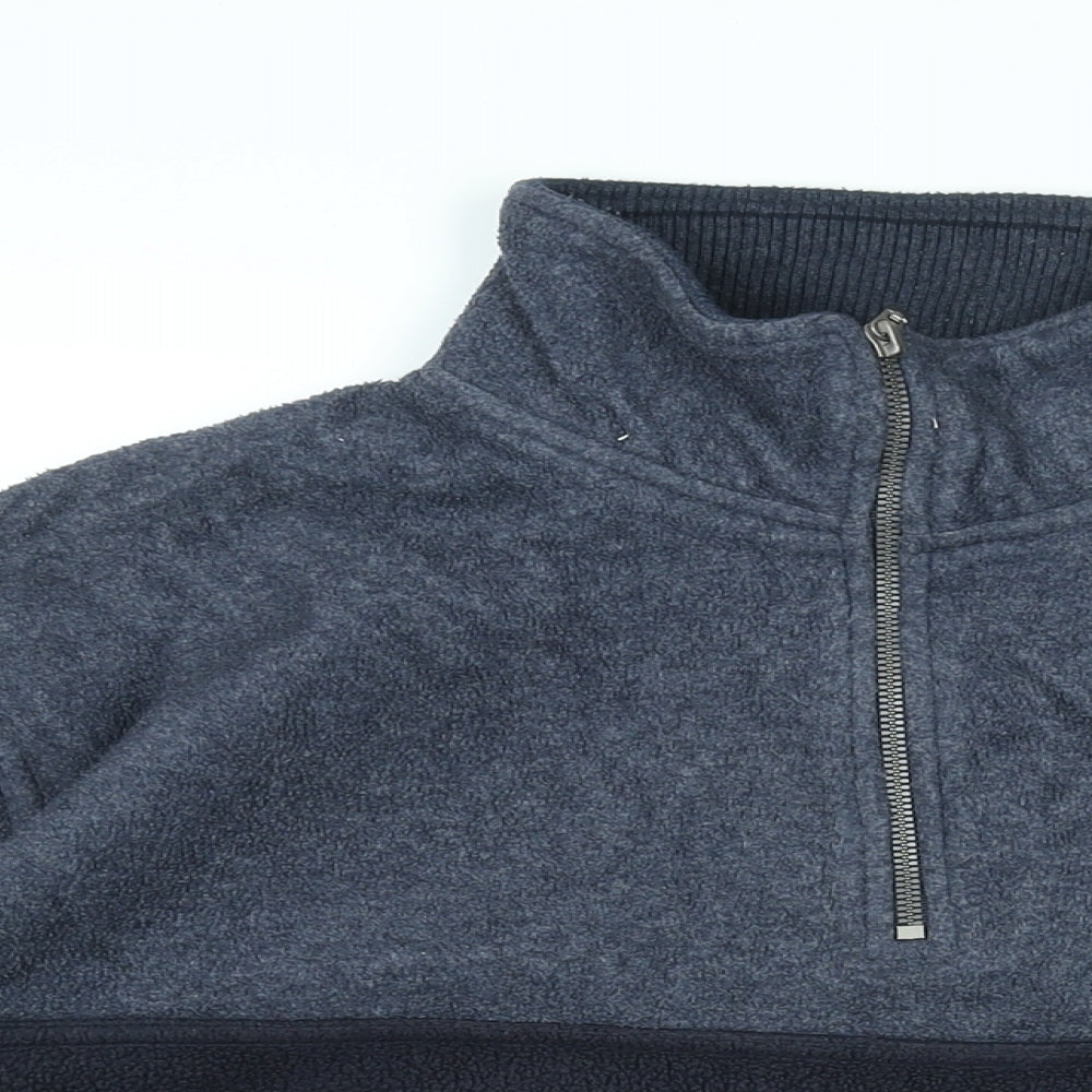CANDA Mens Blue Polyester Pullover Sweatshirt Size M