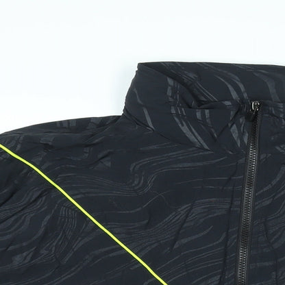 Fabletics Womens Black Geometric Jacket Coat Size XL Zip
